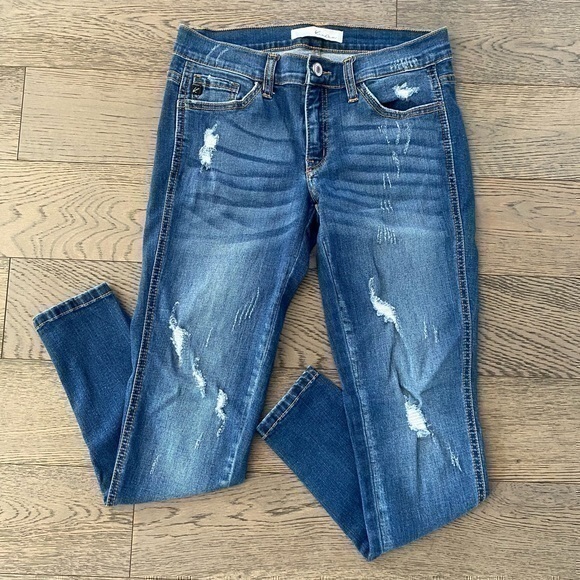 KanCan Distressed Skinny Ankle Jeans - Picture 1 of 10